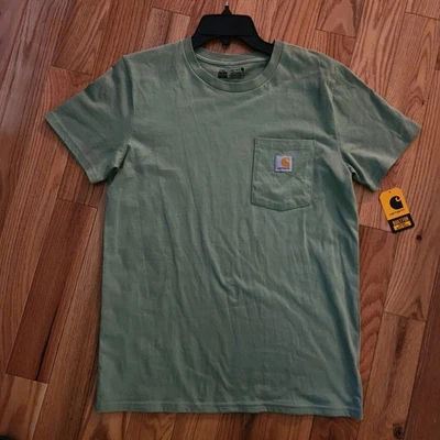 Camiseta Carhartt masculina manga curta bolso XL 18/20 TK6514-B geada (verde)  - Imagem 1 de 4