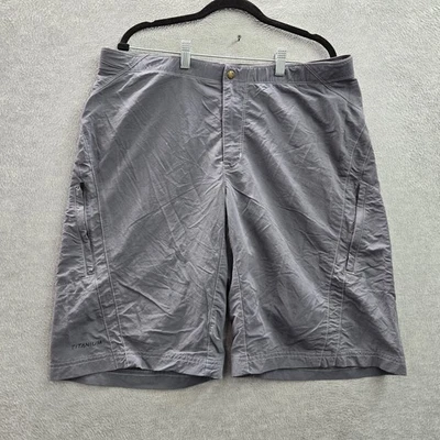 Columbia Hombres Ropa Activa Pantalones Cortos L Gris Elastano Nylon Titanio Senderismo Aire Libre Foto 1 de 4