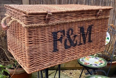 Extra Large Fortnum and Mason Windsor F&M Wicker Hamper Basket - Image 1 of 3