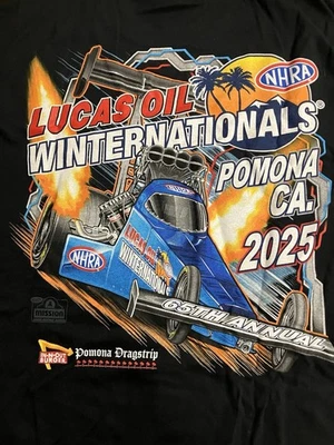 CAMISETA EVENTO NHRA DRAG RACING OFICIAL 2025 NACIONALES DE INVIERNO NEGRA TALLA XL Foto 1 de 4