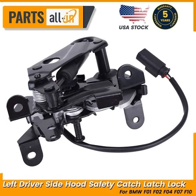 Bloqueo de cierre de seguridad para capó del conductor izquierdo para BMW F01 F02 F04 F07 F10 51237206453 Foto 1 de 4