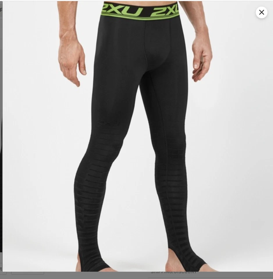 2XU MEN'S ELITE POWER RECOVERY  POWER COMPRESSION LARGE BLACK/NERO NEW IN BOX - Image 1 of 4