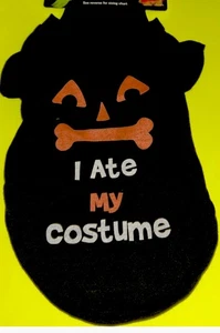 Haustier T-Shirt Halloween Kostüm I Ate My Kostüm klein 9 Zoll 22 86 cm schwarz - Bild 1 von 4