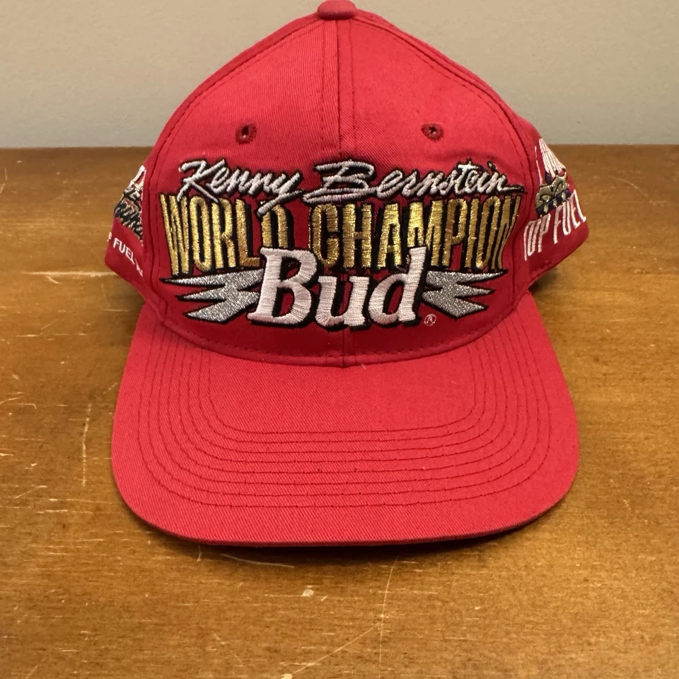 Красная бейсболка 1996 Kenny Bernstein Budweiser Top Fuel Champion KUDZU NHRA - Изображение 1 из 4
