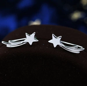 shooting star sterling silver ear climbers - Picture 1 of 1