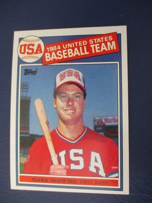 Topps #401 Mark McGWIRE RC 1984 1985 equipo de béisbol de Estados Unidos Foto 1 de 2