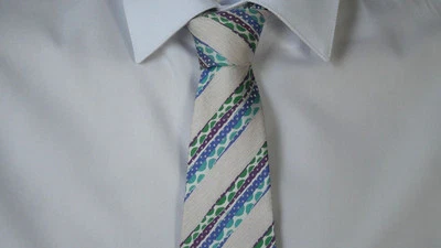 Corbata Paul Smith Usada Auténtica Lujo Corbata Unisex TODA SEDA MULTICOLOR S39 Foto 1 de 4