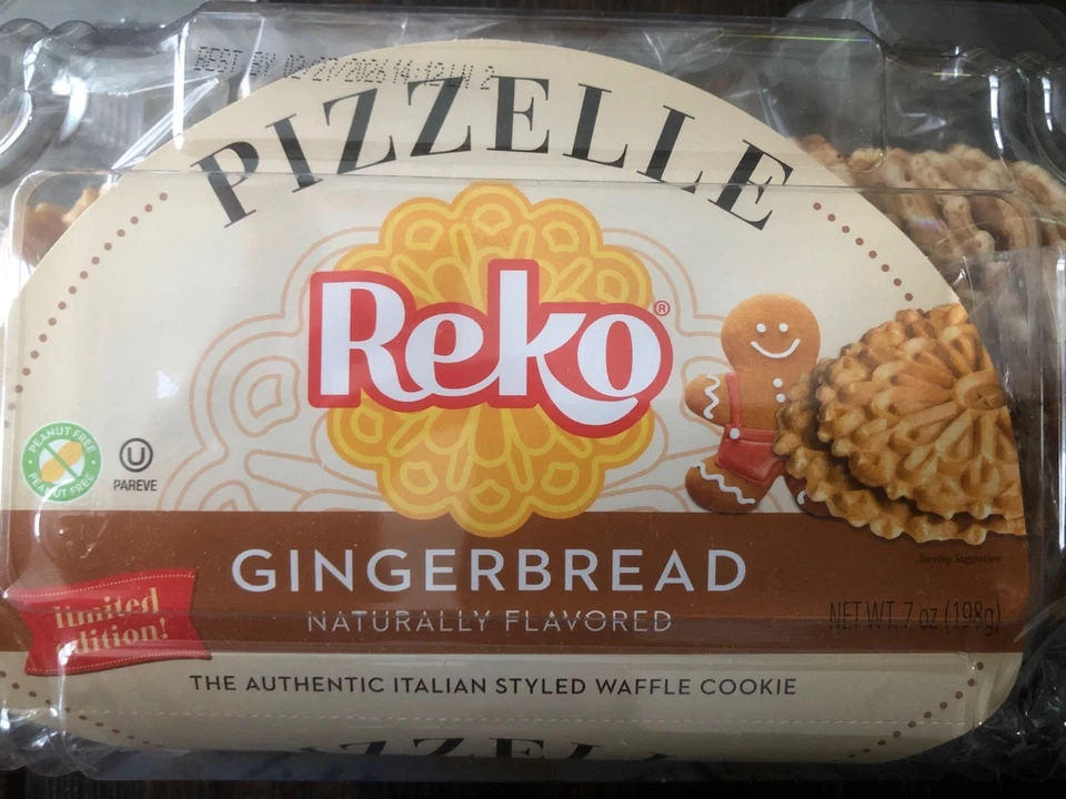 Paquete de 1 - Galletas de gofres italianas Reko Gingerbread Pizzelle Foto 1 de 1