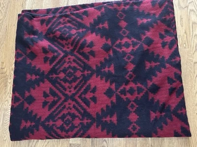 Southwestern Aztec Fabric Sz 136”x59” Red Black Boho Native American Textile - Image 1 of 3