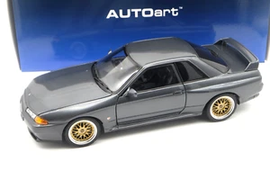 1/18 AUTOart Nissan Skyline GT-R R32 Tuned Ver. Gray Model Car Condition B - Picture 1 of 7