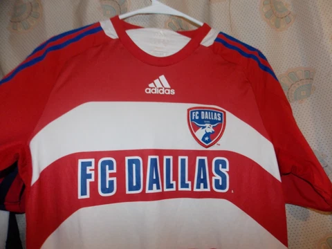 MLS Dallas FC, Adidas Stripe Jersey Clima 365 ,Adult Medium/youth, 01-08 Season Cover