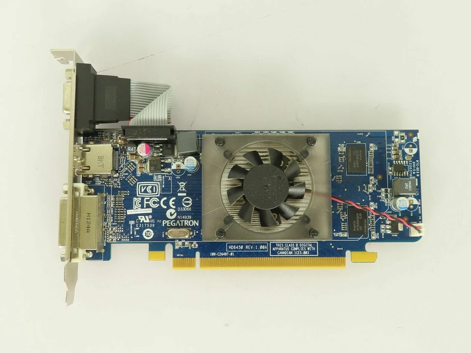 For Dell Pegatron 109-C26497-01 Video Graphics Card HD6450 DDR3 - Image 1 of 2