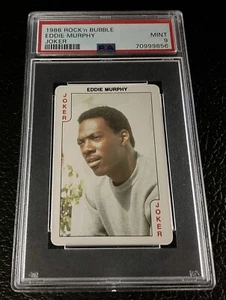 PSA 9 Eddie Murphy Rookie 1986 Dandy Rock N Bubble Gum Playing Card Mint 80s - Picture 1 of 2