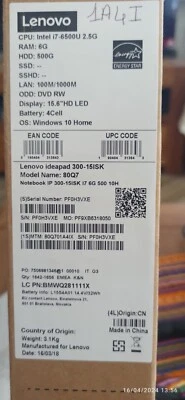 notebook Lenovo ideapad 300 i7 nero come nuovo - Immagine 1 di 4