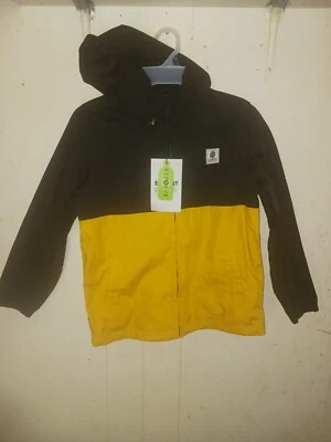 new Element boys  Alder Two Tones Jacket Hooded Black-Yellow Size 12 M - Image 1 of 4