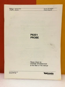 Tektronix 070-1306-00 P6201 Probe Instruction Manual - Picture 1 of 3