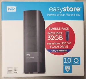 Western Digital EasyStore 10TB External Drive with Original Box (WDBCKA0100HBK) - Picture 1 of 7