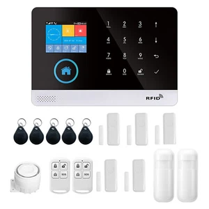 WiFi Wireless Alarm System f/Home Security GSM Home Alarm PIR Motion Sensor N5S4 - Picture 1 of 15