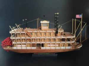 USS MISSISSIPPI 1870 1:100 540mm 21" Steamboat Wood Model Kit Shicheng - Picture 1 of 11
