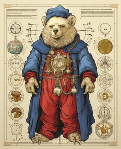 Eclectic 8x10 Line Art Prints Manuscript-Inspired Diverse Themes  72833648 - Picture 1 of 1