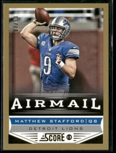 2013 Score #231 Matthew Stafford Airmail #/50 - Picture 1 of 2