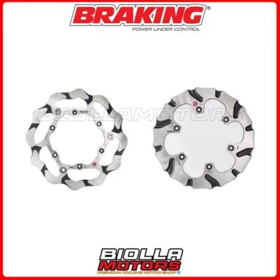 KIT DISCHI FRENO BRAKING HUSABERG TE 250 2014 -  ANTERIORE + POSTERIORE [WAVE SE Foto 1 de 4