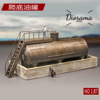 HO N Scale Diorama Oil Storage Tank Model Train Railway Scene Model Accessories - Image 1 of 4