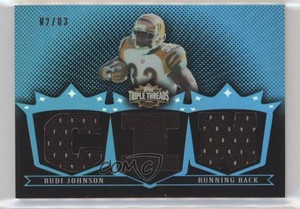 2007 Topps Triple Threads Relics Sapphire /3 Rudi Johnson #TTR103