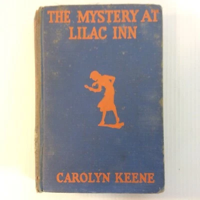 NANCY DREW The Mystery at Lilac Inn 1930 Orange Silhouette Endpapers  - Image 1 of 4