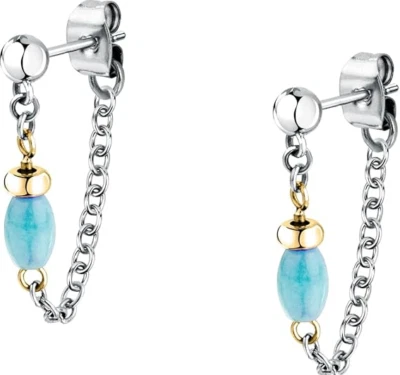 Orecchini Morellato Donna Acciaio Silver Dettagli Azzurri Pendente _SAXQ08 - Immagine 1 di 2