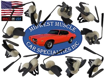 Molding Trim Clips Body Fender Quarter Hood Door Trunk Rocker 1/2"-1" Ford B63 - Image 1 of 4