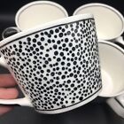 Black And White Polka Dot Porcelain Coffee Mug Set Of 4 Textured