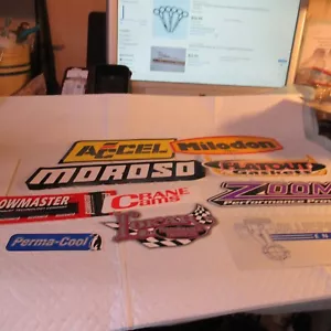 LOT OF 10 VINTAGE AUTOMOBILE ADVERTISING STICKERS (#4) - Picture 1 of 5