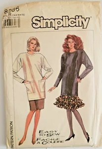 Falda túnica mujer Simplicity 8386 patrón de costura fácil talla 14 16 18 sin cortar - Imagen 1 de 3