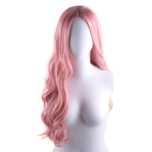 Perücke Dame Karneval Fasching Volumen Wellig Mittelscheitel Pink Rosa Diva Drag - Bild 1 von 6
