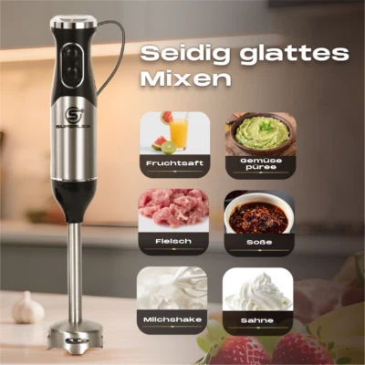 SUPERLEX Handmixer Stabmixer Pürierstab Edelstahl Mixstab Hand Blender 600 Watte - Bild 1 von 4