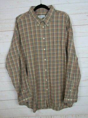 Joseph & Feiss Mens Long Sleeve Brown Plaid Button Up Shirt Size XXL  - Image 1 of 4