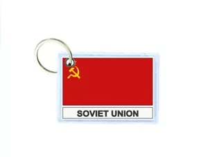 Keychain keyring patch double sided flag country SU urss udssr soviet russia - Bild 1 von 1