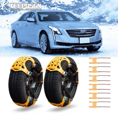 6x Cadenas antideslizantes para neumáticos de nieve de emergencia para Cadillac CTS ATS CT4 CT5 CT6 XT5 XTS Foto 1 de 4