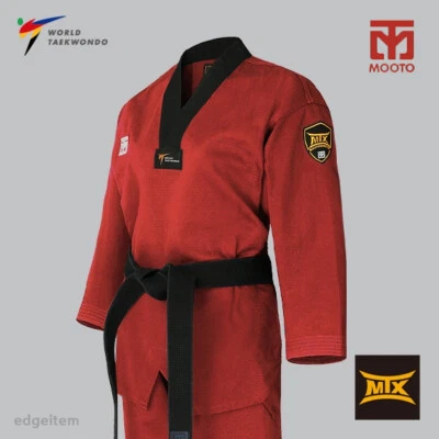 MOOTO MTX Scarlett Red Color Uniform WT Demonstration Team Dobok Performance