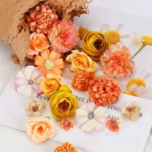 20Pcs Pop Silk Artificial Fake Rose Flower Heads Bulk Craft Wedding Party Decor - Picture 1 of 20