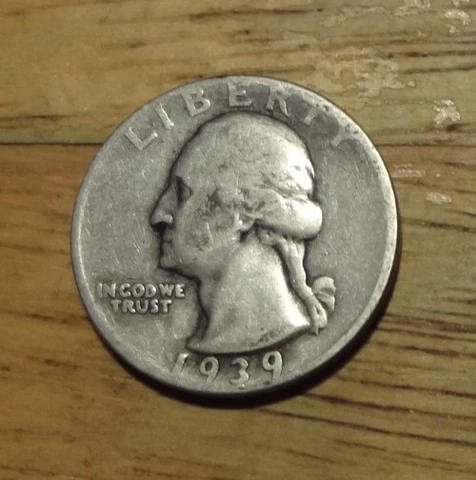 Very Good Silver 1939-D Washington Quarter Cover