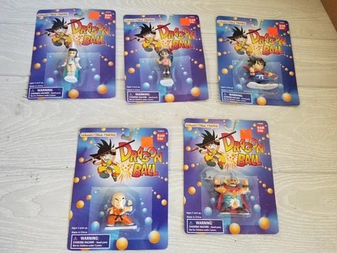 VTG 1995 Dragonball Z Bandai Collectible 2" Mini Action Figure Lot of 5 NEW Cover