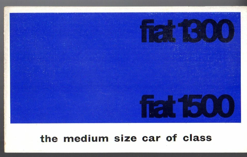 Fiat 1300 & 1500 Saloon 1961-64 UK Market Foldout Sales Brochure - Image 1 of 1