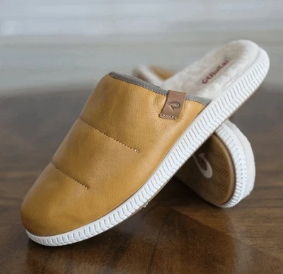 Olukai Men's Slippers Mua 'Ili Slides Sandal Shoes Shearling Lined Size 9 New - Image 1 of 4