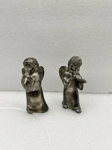 Vintage Silver Plate Angel Salt Pepper Shakers Godinger From Neiman Marcus - Picture 1 of 6