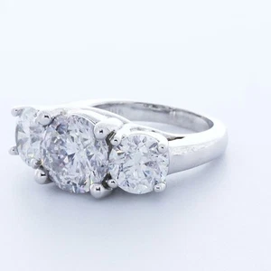 7.5CT CERTIFIED NATURAL DIAMOND E/SI2 ROUND CUT 14K GOLD CLASSIC ENGAGEMENT RING - Picture 1 of 3