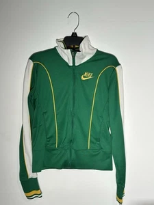 Nike Youth Track Jacket S (4-6) Green Yellow Zip-Up Retro Sportswear Unisex VTG - Picture 1 of 19