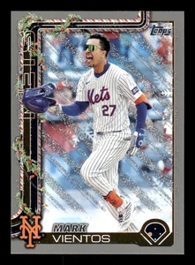 2025 Topps Holiday #H142 Mark Vientos Silver Glitter Holiday New York Mets - Imagen 1 de 2