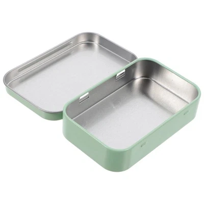  Rectangular Metal Tin Box Tinplate Candy Can Rectangular Metal Tin Box With Lid - Image 1 of 4